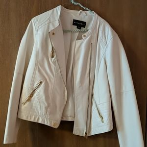 White leather jacket